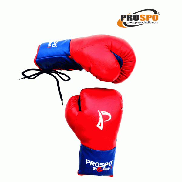 Prospo  Boxing Gloves and Hand Wraps for Men - COMBO (Red)
