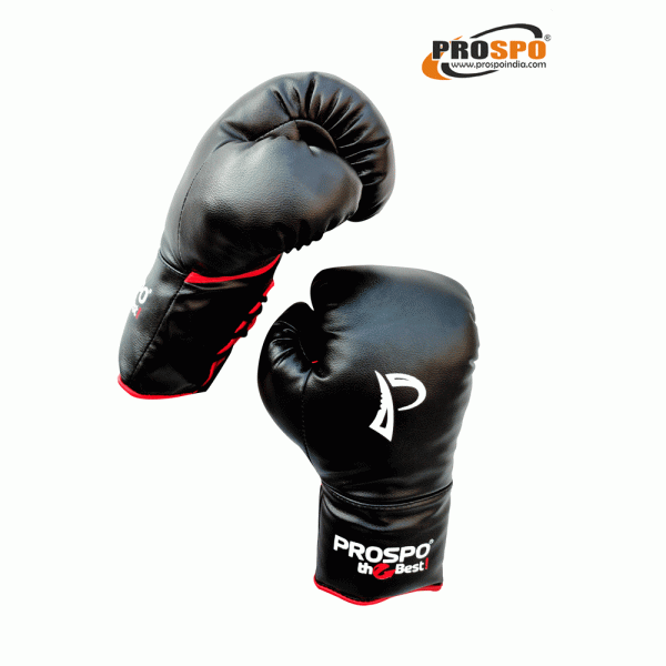 Prospo  Boxing Gloves for Men (Black) – Size 8oz, 10oz, 12oz and 14oz
