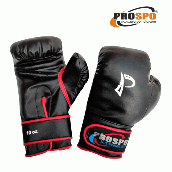 Prospo  Boxing Gloves for Men (Black) – Size 8oz, 10oz, 12oz and 14oz