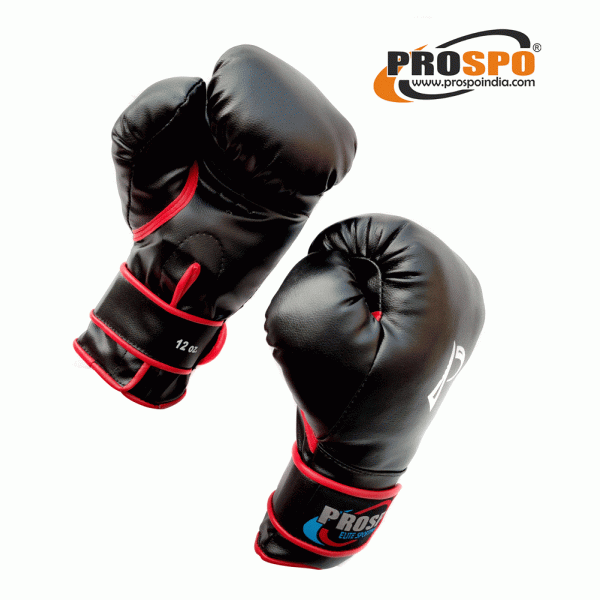 Prospo  Boxing Gloves for Men (Black) – Size 8oz, 10oz, 12oz and 14oz