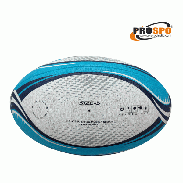 Prospo Rugby Ball, Official Size 5 (BLUE)