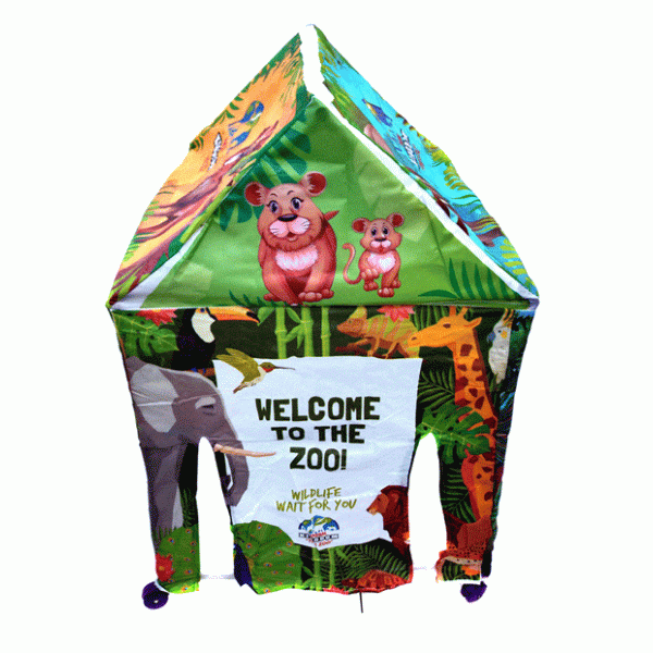 Prospo Tent House, Animal Kingdom Portable Tent House for Kids