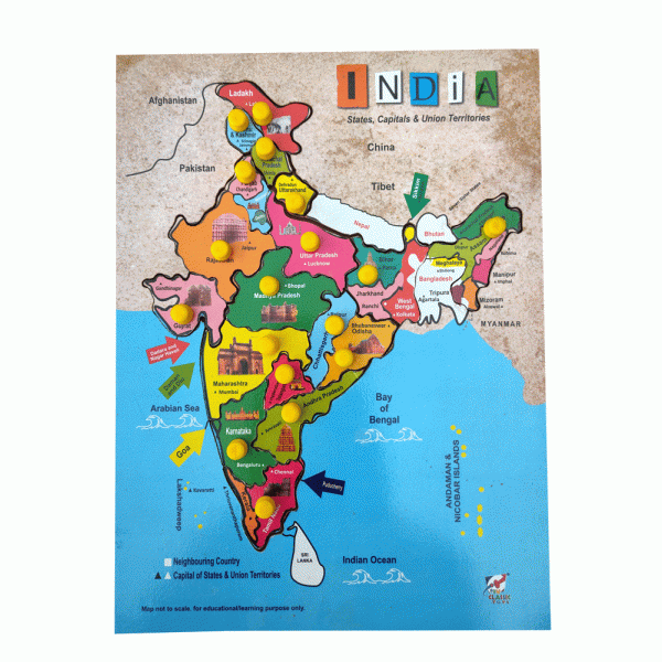 Prospo India Map for Kids, India Map Puzzle