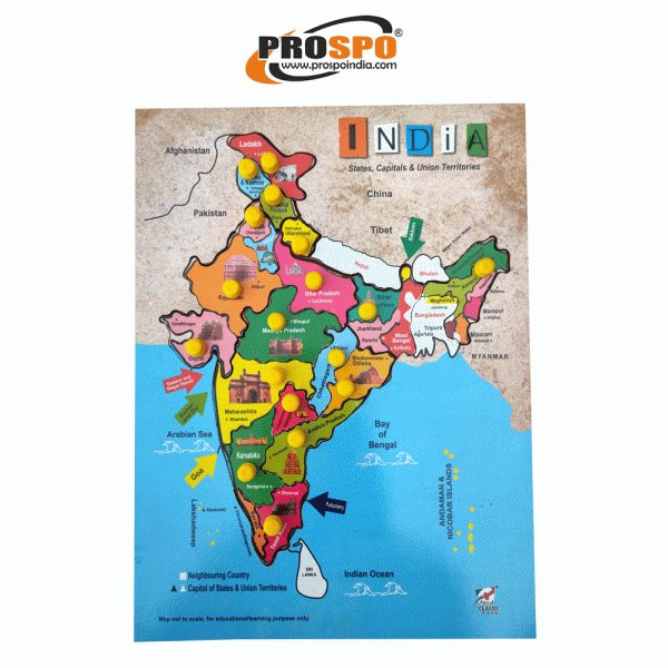 Prospo India Map for Kids, India Map Puzzle
