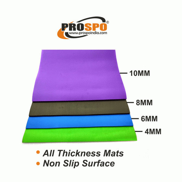 Prospo Exercise Mat, Yoga Mats with Carrying Strap  (Assorted Colours)