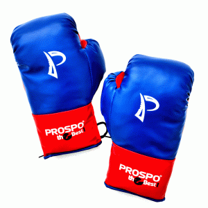 Prospo Traditional Boxing gloves with Laces, Size 8oz, 10oz, 12oz and 14oz (BLUE - RED)