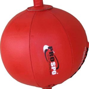 PROSPO LEATHER DOUBLE END BAG/BALL - Red
