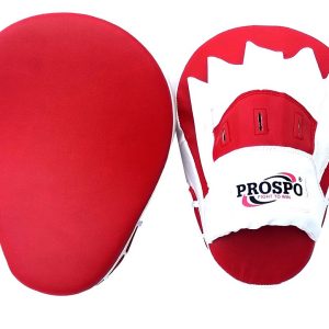 PROSPO Boxing Curved Focus pad Punching Mitts  - Red and White
