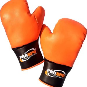 Prospo Laceless Boxing Gloves (Youth) - Orange  Black