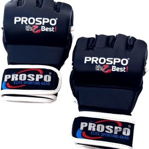 PROSPO Combat MMA Gloves with Thumb - Black
