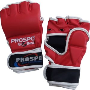 PROSPO Combat MMA Gloves with Thumb - Red