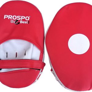 PROSPO Boxing leather Focus Punching Mitts  - Red and White