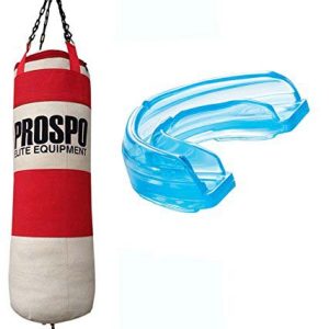 Prospo 36 inch unfilled Canvas Punching Bag+MouthGuard