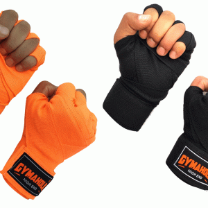 Gymaholic Handwraps Combo Combo Pack of Black and Orange (108 inch)