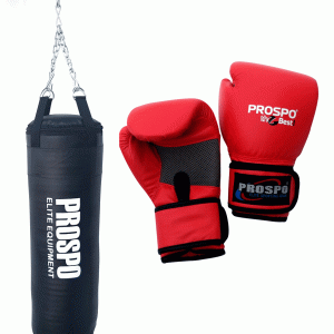 Prospo Boxing Kit Combo- Bag, Chain, 12oz Gloves