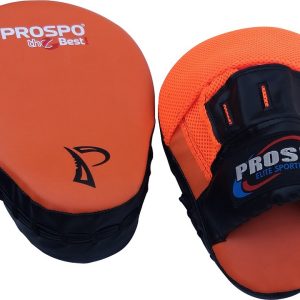 PROSPO FLOROGLOW ORANGE FOCUS PAD Punch Mitts FOR KARATE