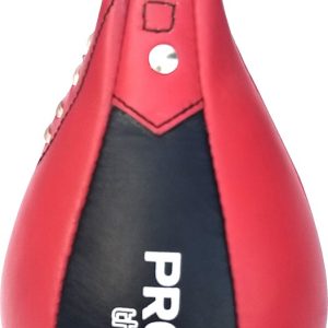 Boxing Leather Speed Ball  With Steel Swivel - Red & Black