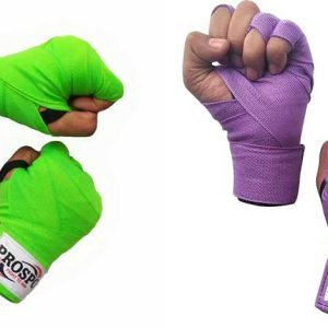PROSPO Boxing Mexican Stretch  Handwraps-Neon Green and Purple